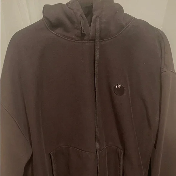 Stussy Black Men's Hoodie, Streetwear 8 Ball Hoodie Sweatshirt, EUC, XL - Picture 3 of 8